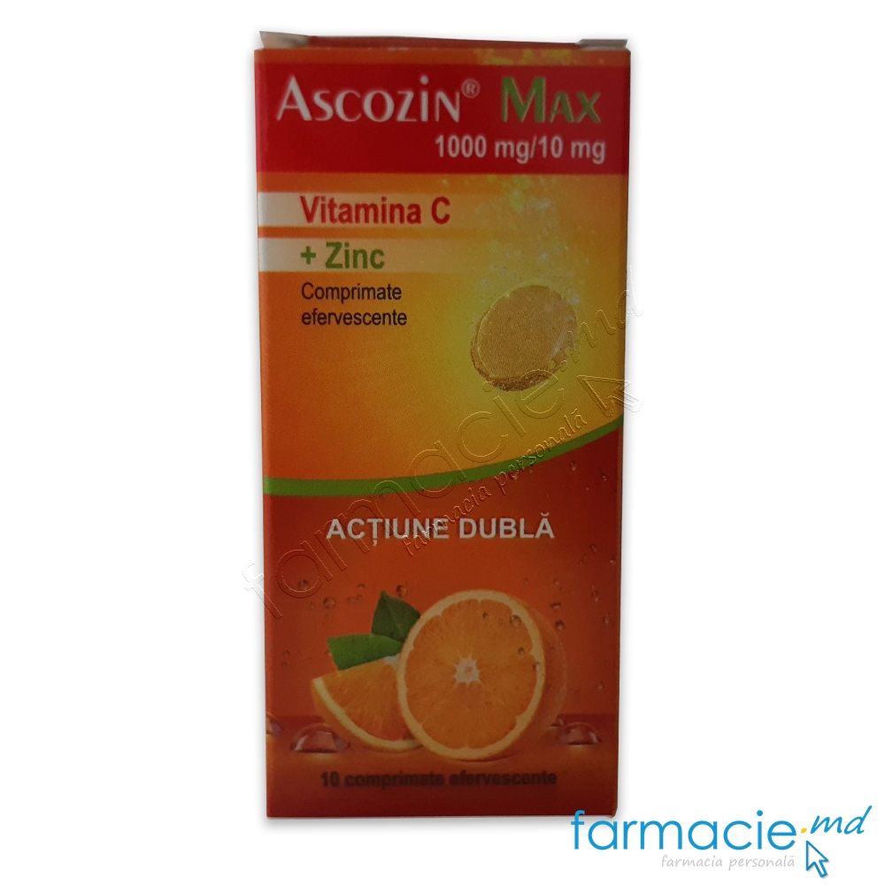 Ascozin® Max comp.eferv.1000mg/10mg N10 Kusum