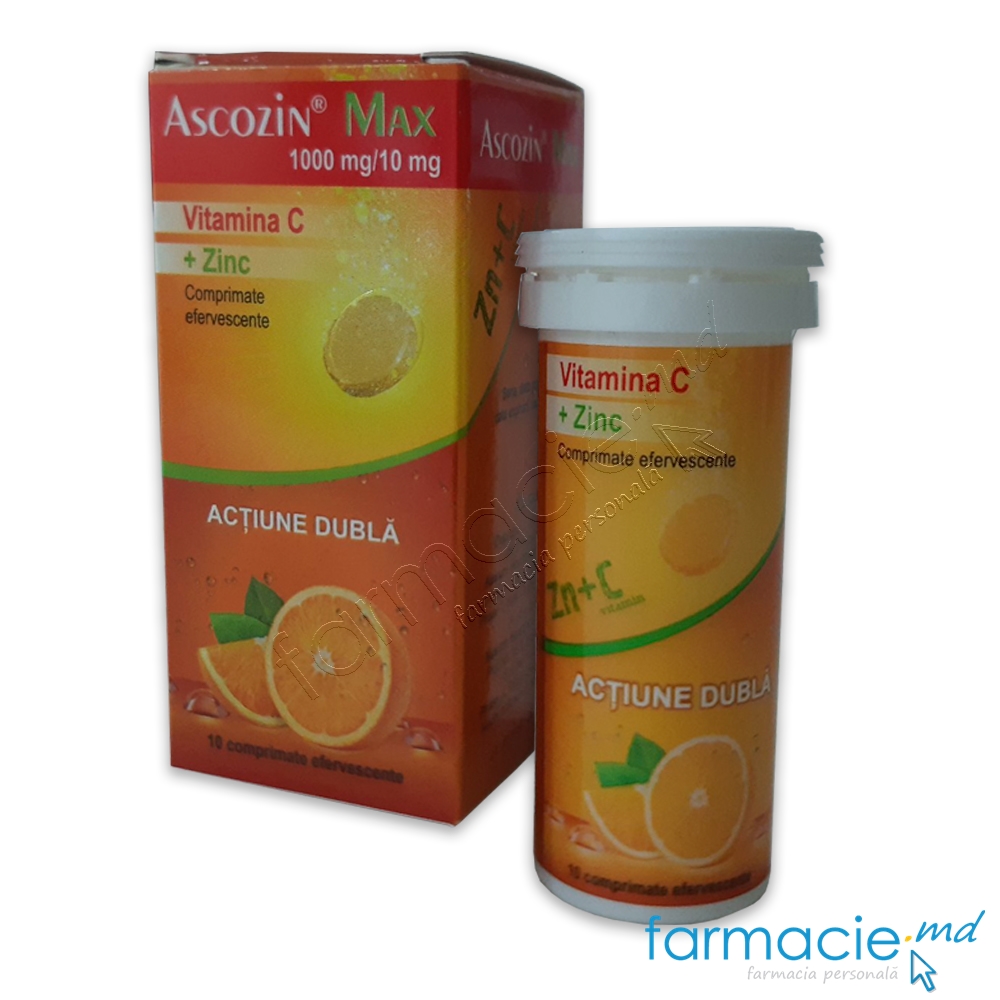 Ascozin® Max comp.eferv.1000mg/10mg N10 Kusum