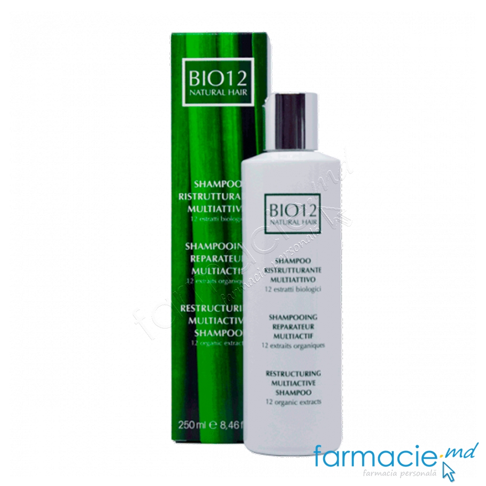 Bio 12 Sampon Restructurant multiactiv, 12 extracte organice 250ml