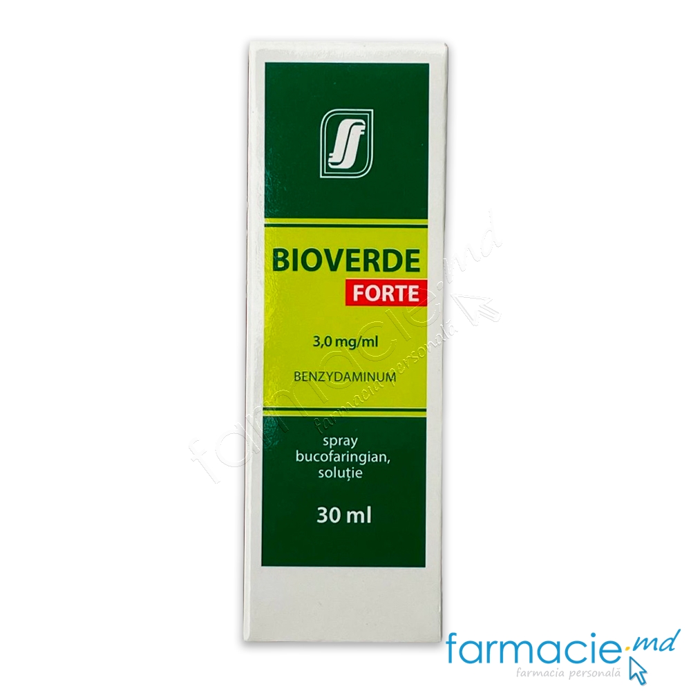 Bioverde Forte 3 mg/ml / 30 ml spray bucofaringian, soluţie