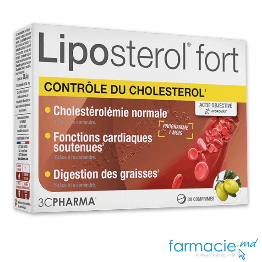 Liposterol Forte (colesterol control, cardio) comp. N30 3Chenes