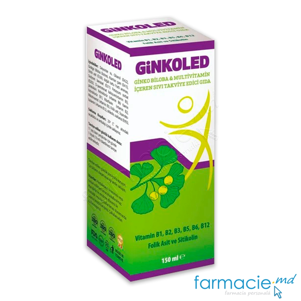 GINKOLED (memorie, concentrare, circulatie) pentru adulti 150 ml