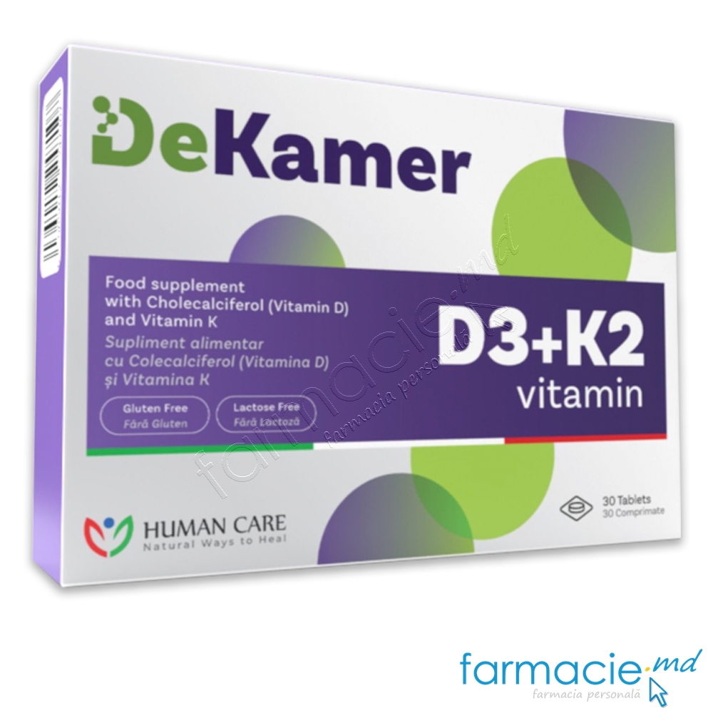 Dekamer D3+K2 (2000UI+90mcg) comp. N30 Human Care