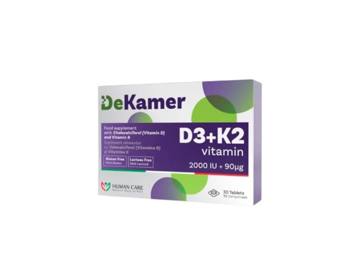 Dekamer D3+K2 (2000UI+90mcg) comp. N30 Human Care