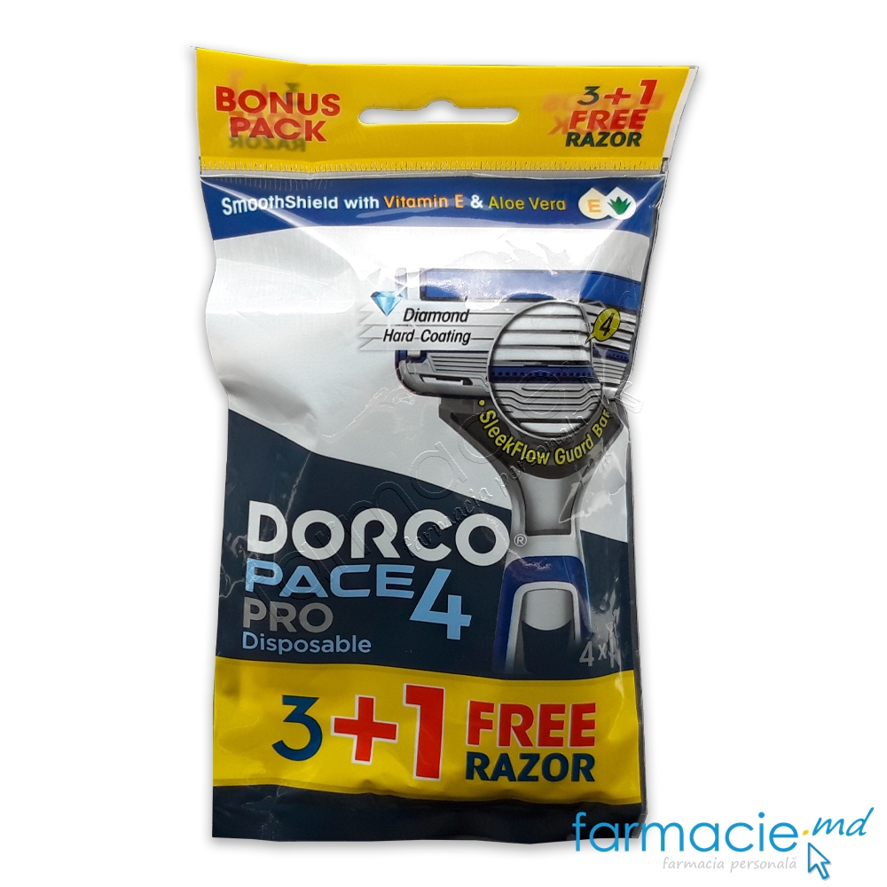 Dorco Pace 4 Pro Razor portabil 4 lame N3+1 Gratis
