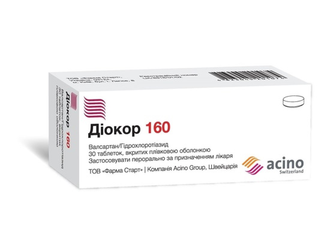 Diocor comp.film.160mg/12,5mg N10x3 Acino