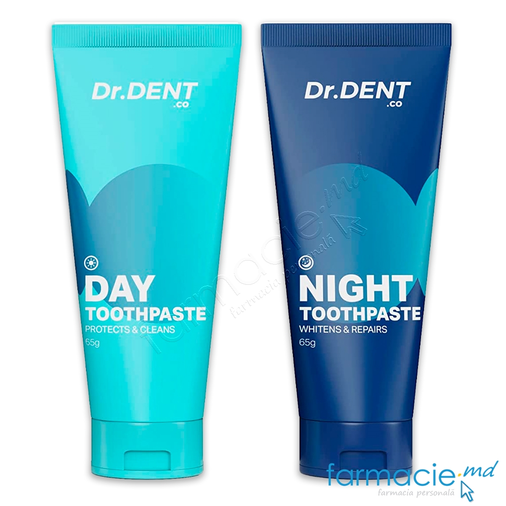 Dr.Dent Pasta de dinti Day & Night 65g x 2