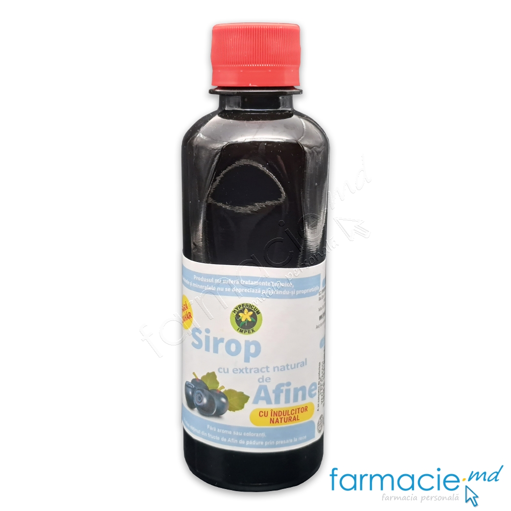 Afin sirop cu indulcitor stevia rebaudiana 250ml Hypericum