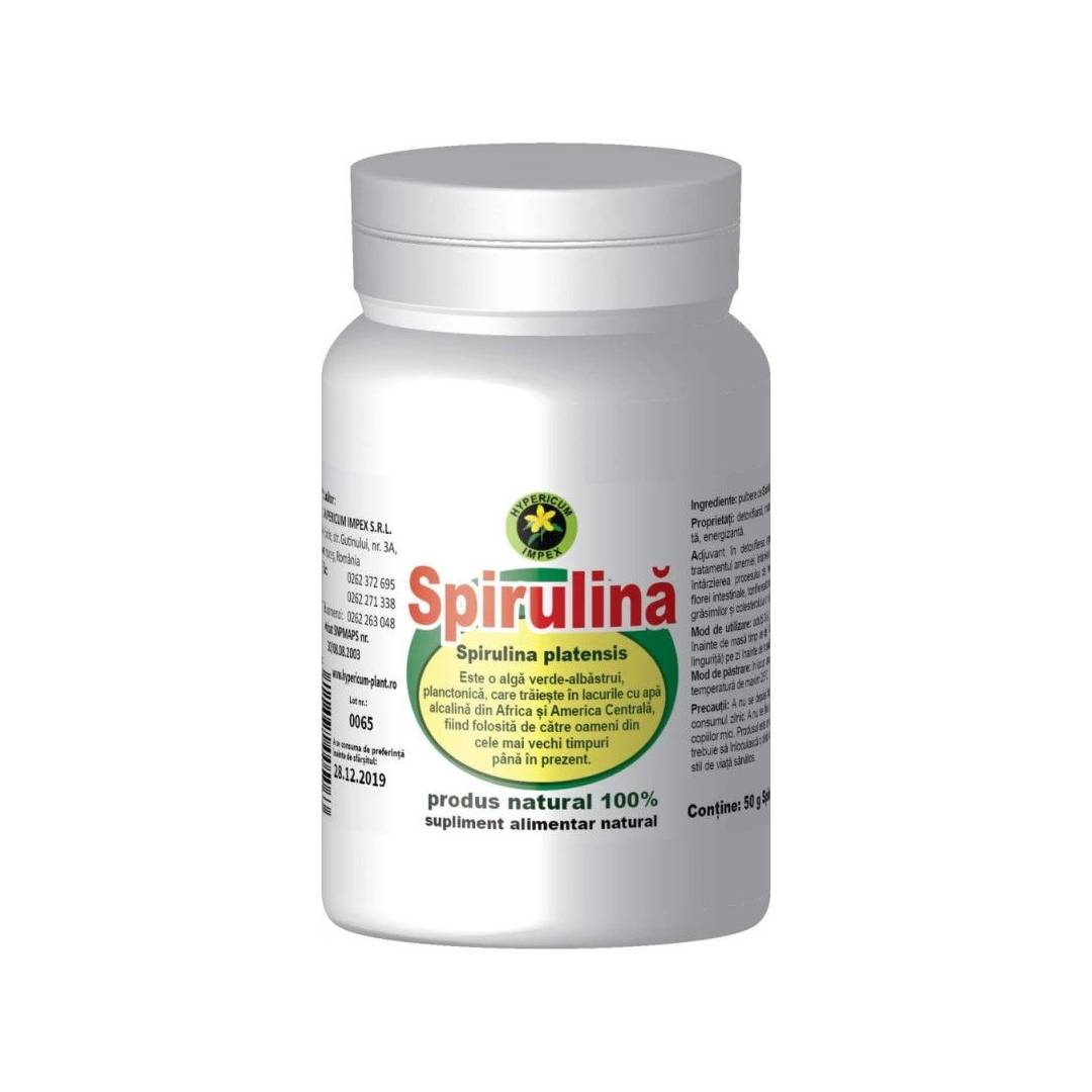 Spirulina pulbere 100% natural 50g Hypericum