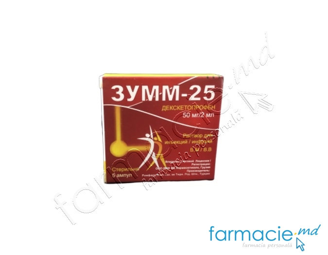 Zumm-25 sol.inj./perf.50mg/2ml N5 (Dexketoprofen) GM