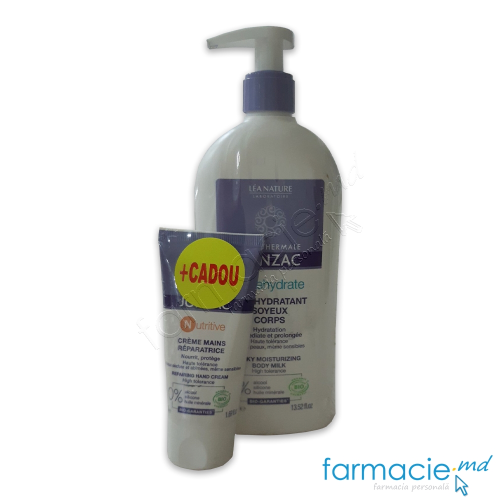 Jonzac Rehydrate Lapte corp Hidratant BIO 400ml + Jonzac Nutrition Crema maini Protectoare, Nutritiva BIO 50ml CADOU