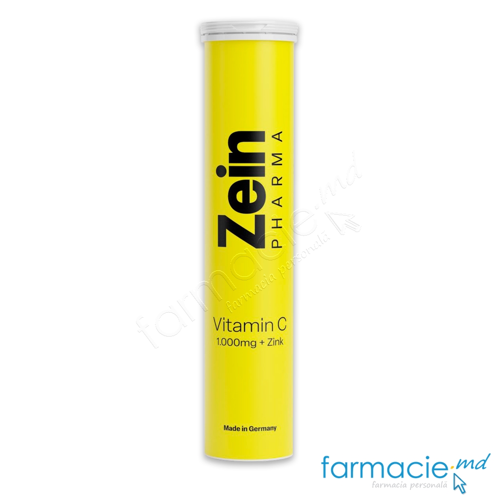 Vitamina C 1000mg+Zinc 10mg comp.eferv.N20 (portocala) ZeinPharma