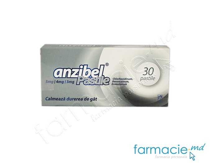 Anzibel® pastile 5 mg + 4 mg + 3mg  N10x3