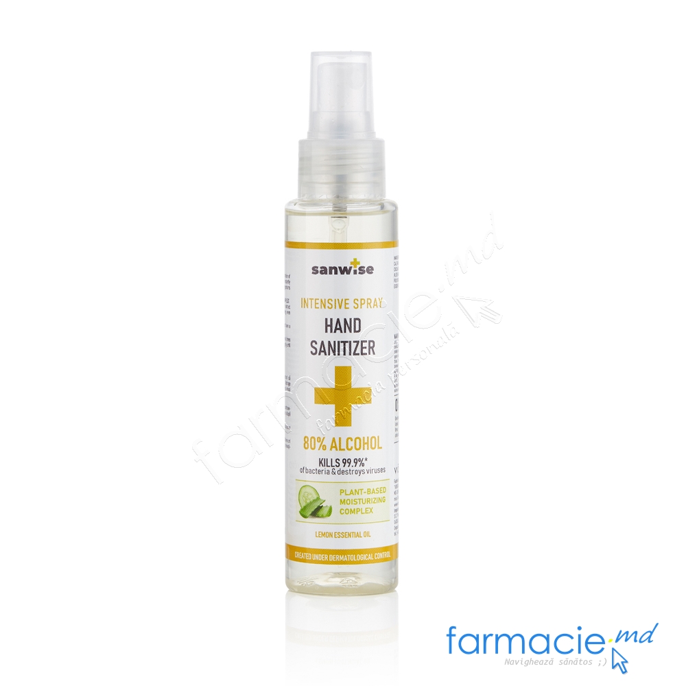 Dezinfectant SANWISE Intensiv maini 100ml (alcool 80%) Viorica