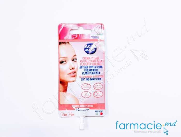 Acty Mask Crema fata Anti-Age revitalizare 15ml cu Placenta Planta,acid hyalur,Q10,Vit E