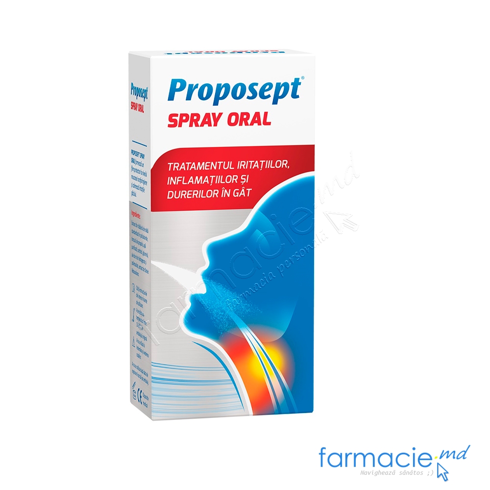 Proposept spray oral 20ml adulti si copii +12ani (propolis,ricin,stevie) Fiterman