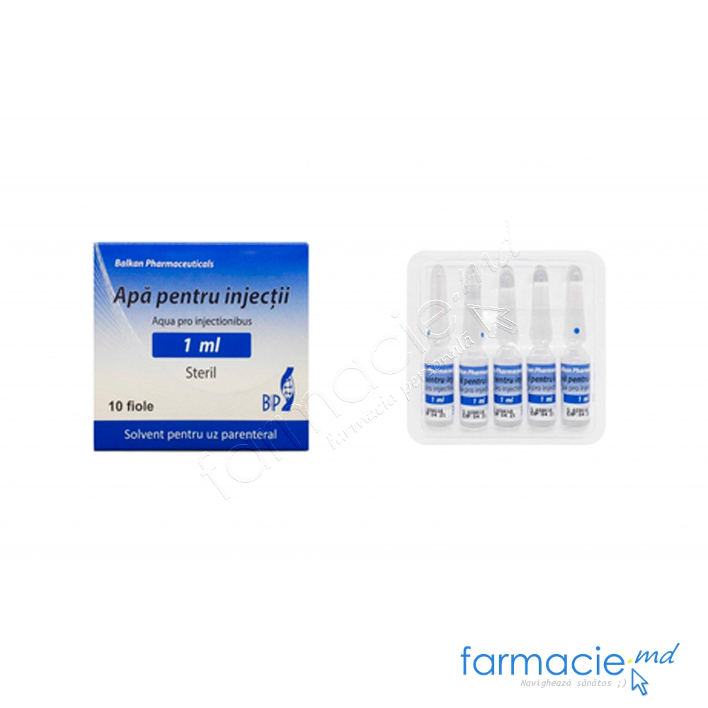 Apa pentru injectii solv./uz parenteral 1ml N5x2 Balkan