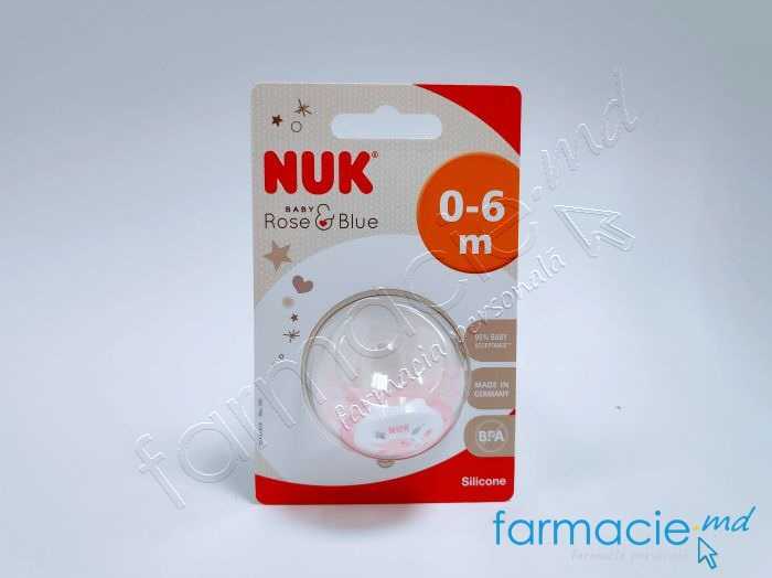 NUK Suzeta silicon Baby Blue 0-6luni