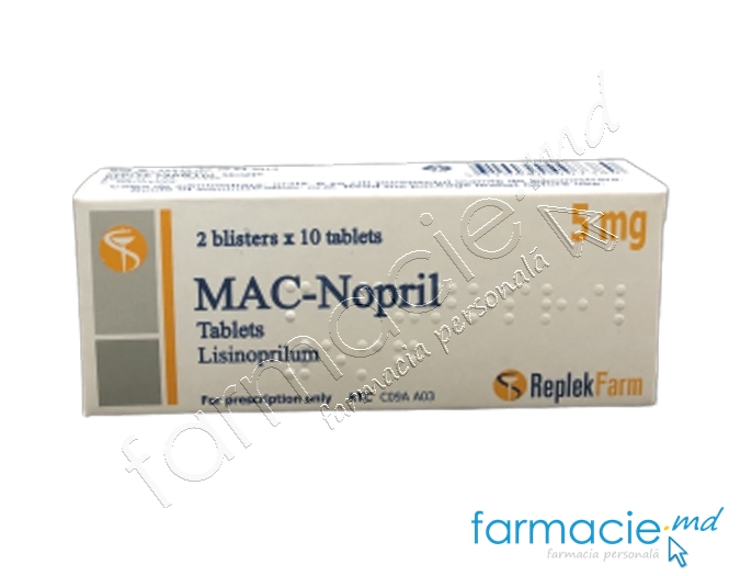 MAC-Nopril comp.5mg N10x2 (Lisinoprilum) Replek