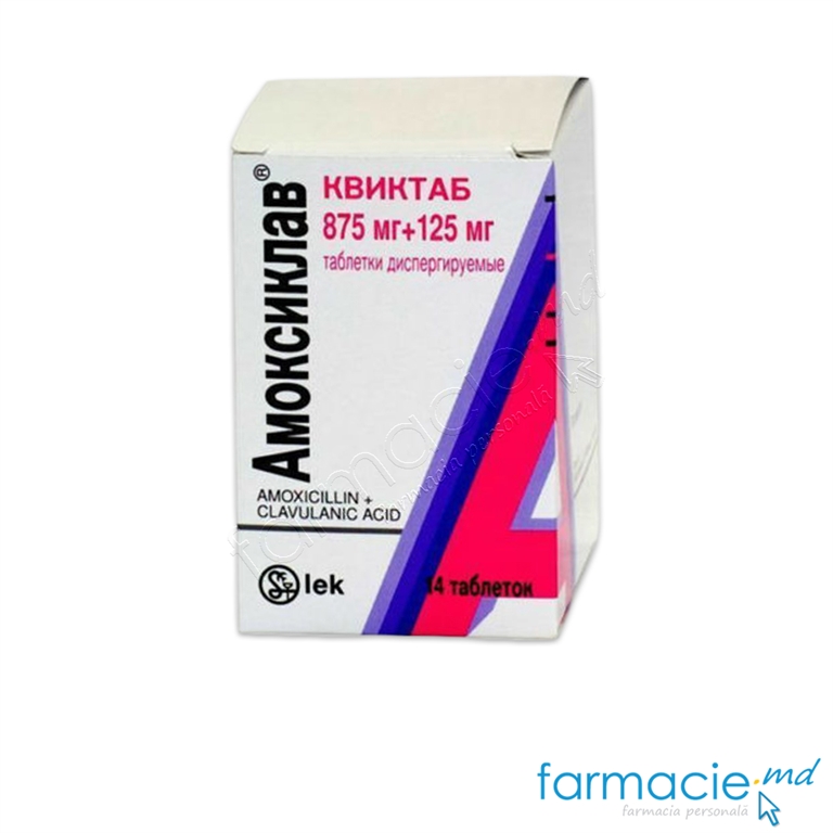 Amoksiklav® Quicktab® comp.dispers.875mg/125mg N7x2 Lek