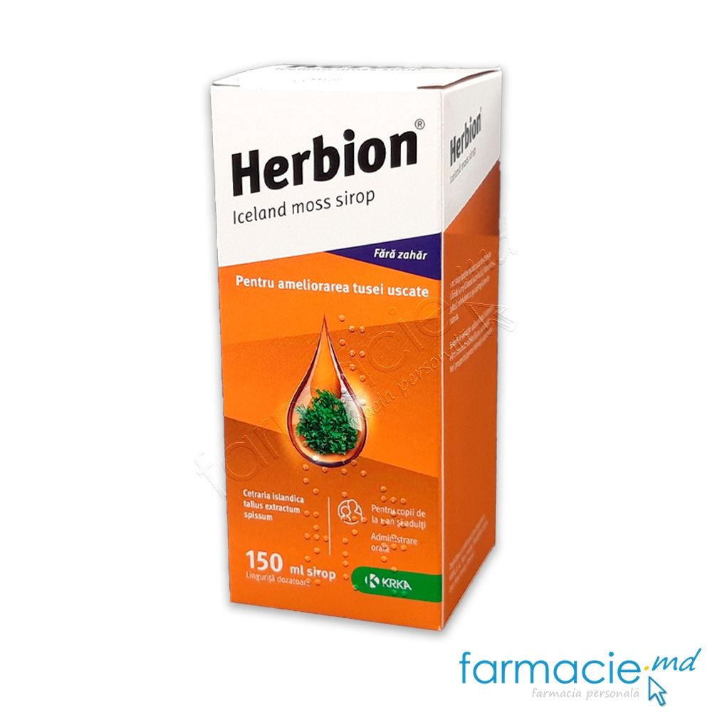 Herbion® Iceland moss sirop 6mg/ml 150ml (TVA 8%) KRKA