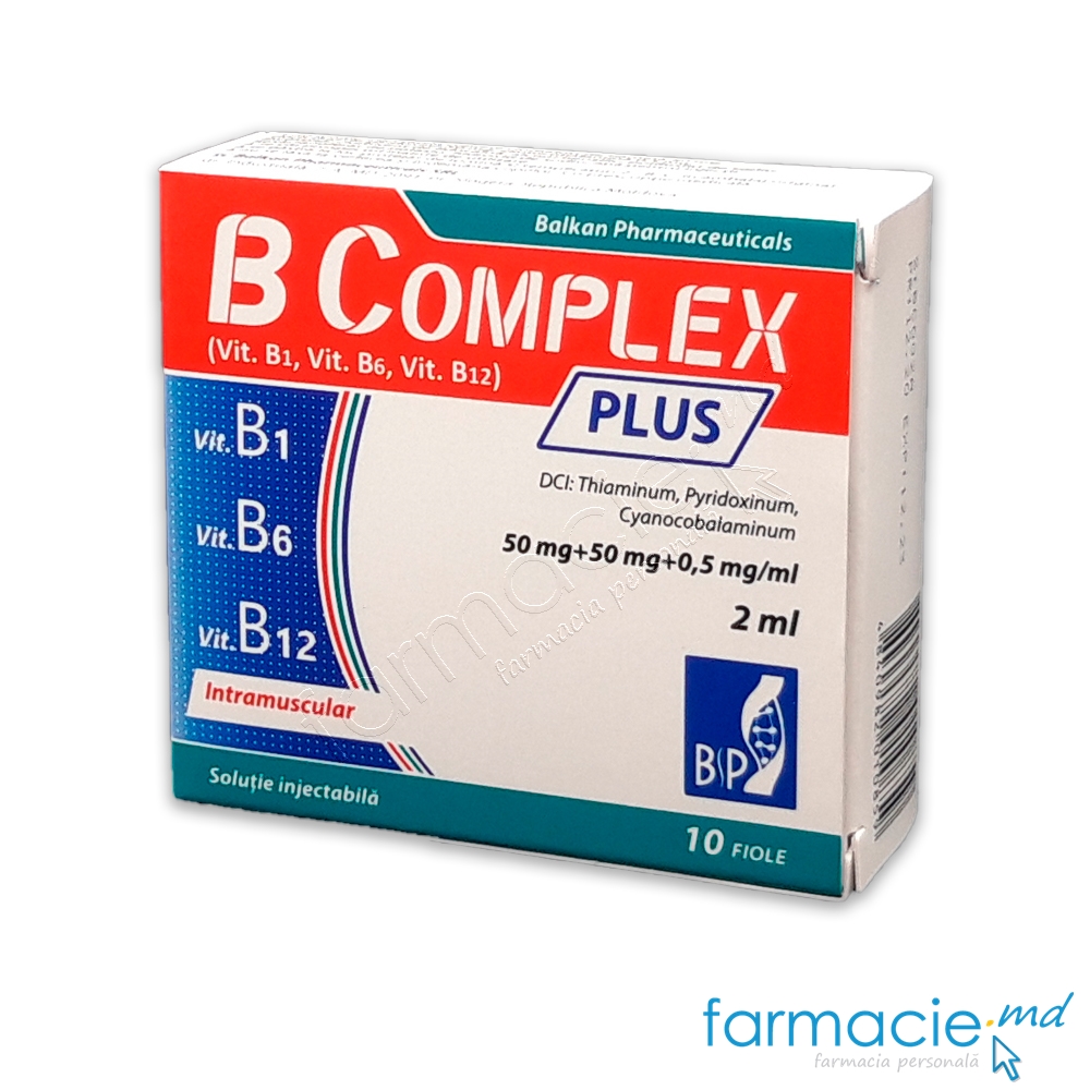 B Complex PLUS (Vit. B1, Vit. B6, Vit. B12) sol. inj. 2ml N5x2 (Balkan)
