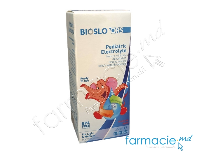Bioslo ORS solutie orala pentru rehidratare mar 250ml (1+)