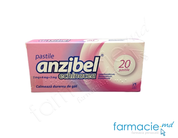 Anzibel® echinacea pastile 5 mg/4 mg/3 mg  N10x2
