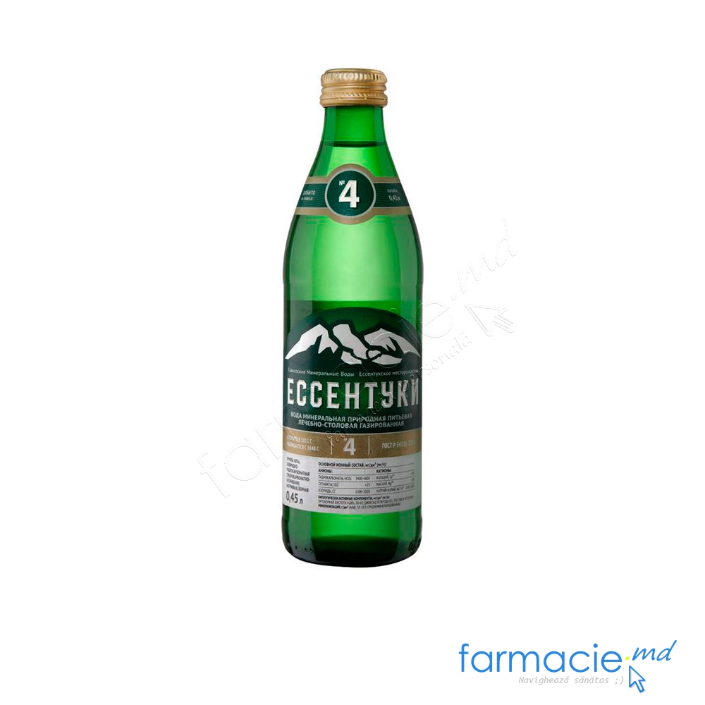 Apa minerala Essentuki 4 gazata 0,45l