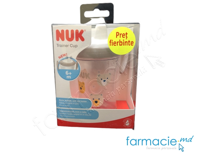 NUK Canuta Trainer cu miner, adaptator moale 6 luni+ 230ml