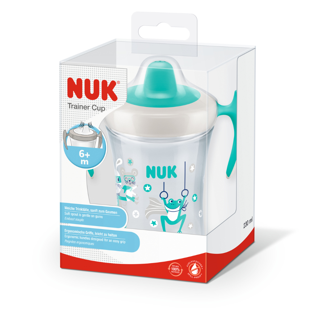 NUK Canuta Trainer cu miner, adaptator moale 6 luni+ 230ml