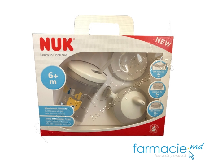 NUK Set Learn to Drink Neutru (6 luni+)