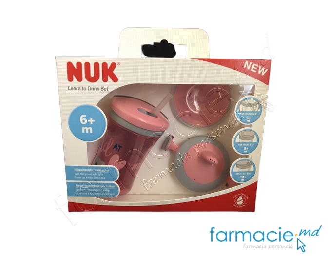 NUK Set Learn to Drink Rose (6 luni+)