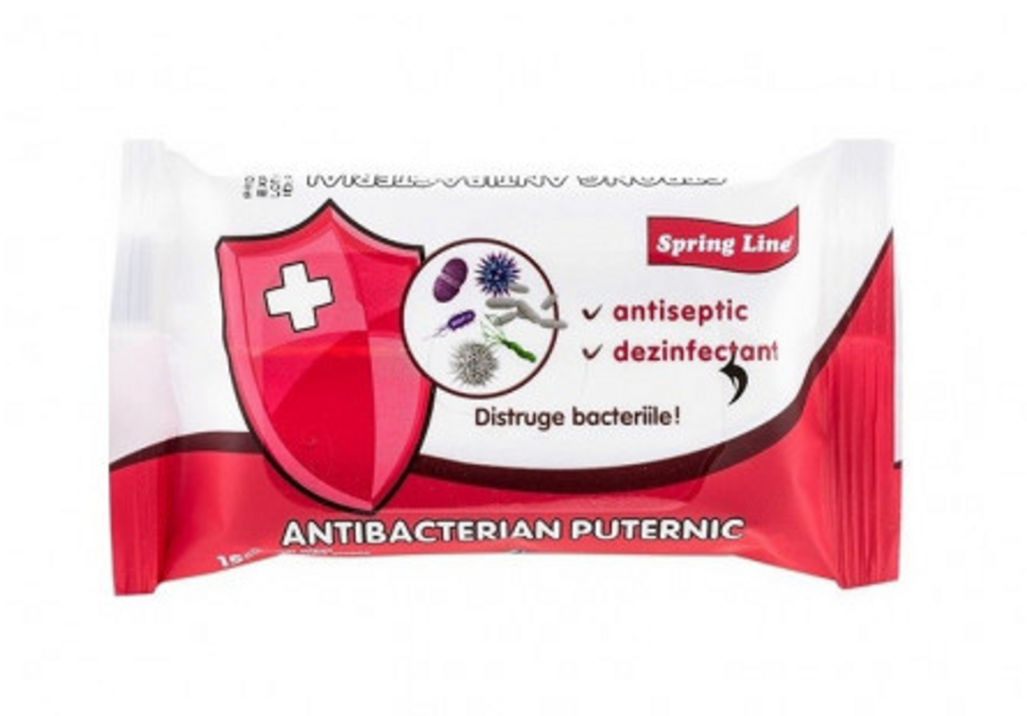 Servetele umede antibacteriene Spring Line N15