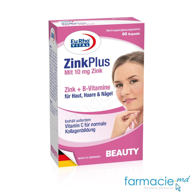 Zinc 10mg+Vitamine B complex caps. N60 EuRho Vital