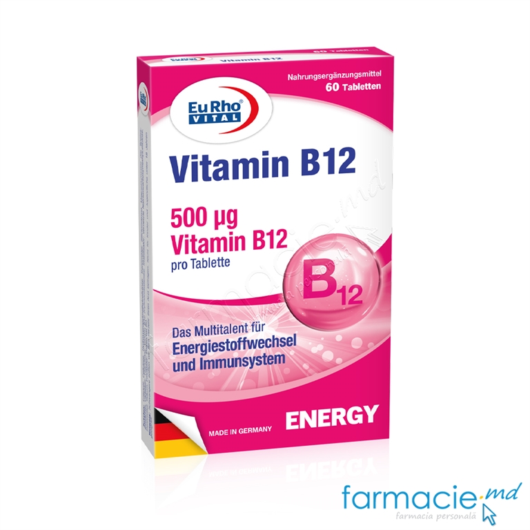 Vitamina B12 500mcg comp. N60 EuRho Vital