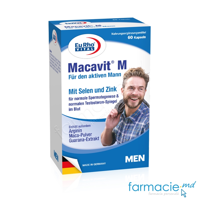 Macavit M+Seleniu+Zinc caps. N60 EuRho Vital