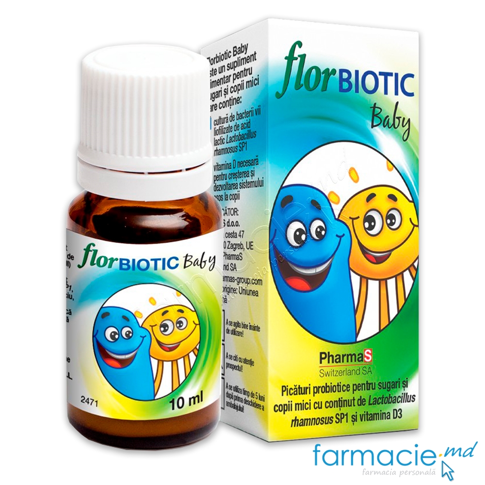 Florbiotic Baby pic.orale probiotice (0+) 10ml Top-Pharma