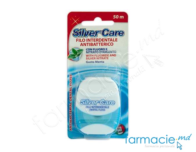 Ata dentara Silver Care Antibacterial (eucalipt,aloe,menta) 50m