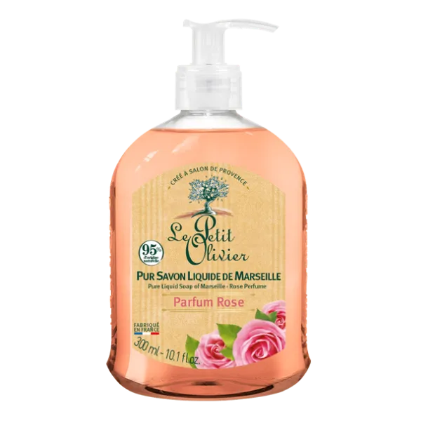 Le Petit Olivier sapun lichid din Marsilia cu parfum de Trandafir 300ml