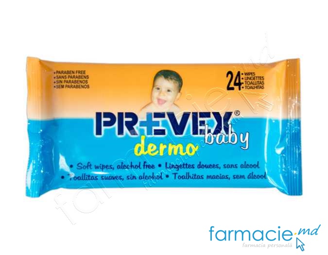 Servetele umede copii  dermo Prevex N24