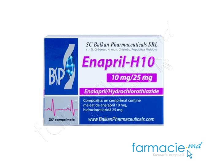 Enapril-H10 comp.10 mg + 25 mg N20 (Balkan)