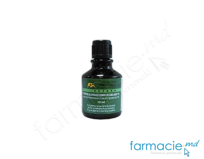 Verde de briliant solutie 1% 10ml Cojusna (TVA20%)