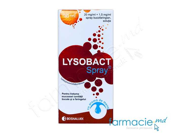 Lysobact DUO® Spray bucofaring.aroma menta 20mg/1,5mg/ml 30ml N1 Bosnalijek