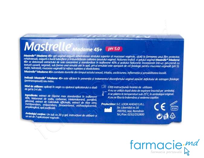 Mastrelle Madame 45+ gel vaginal 20g Fiterman