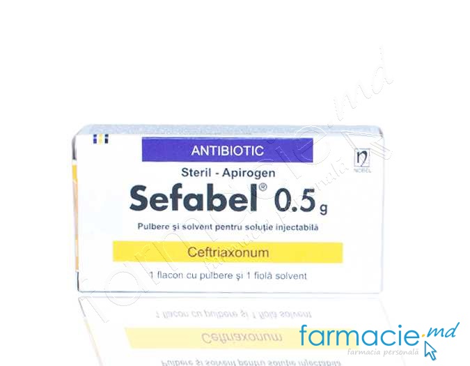 Sefabel® pulb.si solv./sol.inj.0,5g 2ml i/m N1 (ceftriaxon) Nobel Ilac