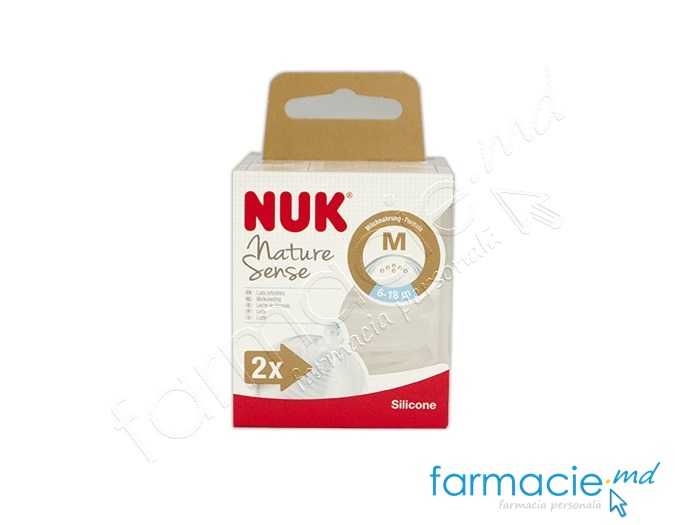 NUK Tetina silicon Nature lapte 6-18luni (M) N2