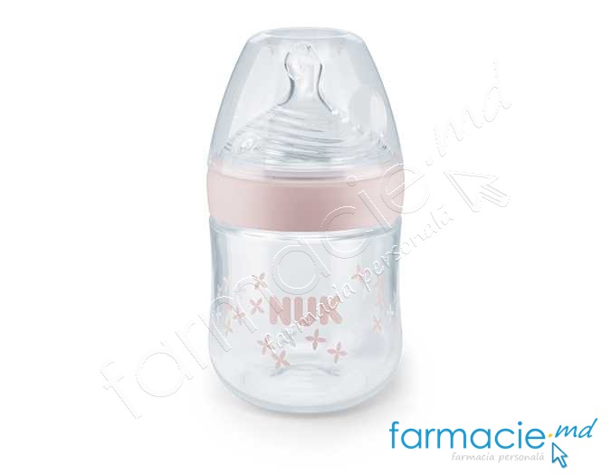 NUK Sticluta Nature Sense plastic 150ml+tetina silicon 0-6luni S