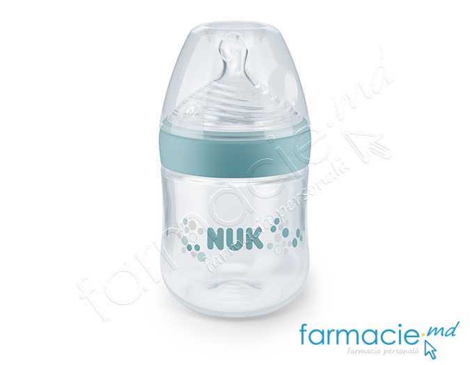 NUK Sticluta Nature Sense plastic 150ml+tetina silicon 0-6luni S