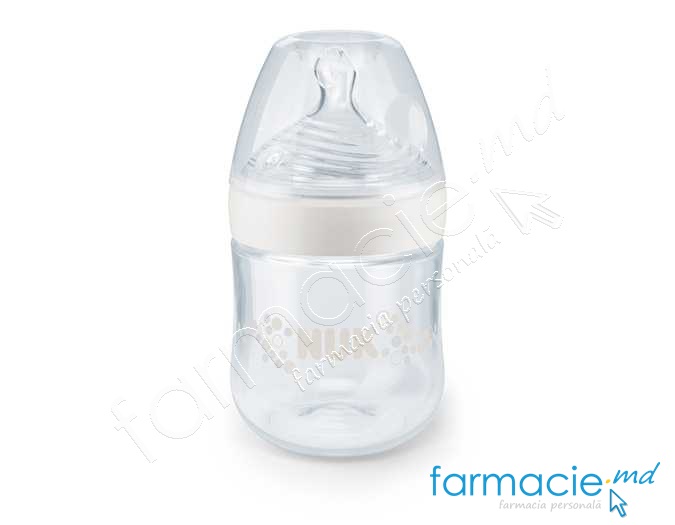 NUK Sticluta Nature Sense plastic 150ml+tetina silicon 0-6luni S